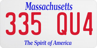 MA license plate 335QU4
