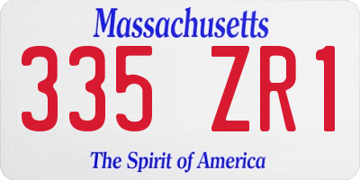MA license plate 335ZR1
