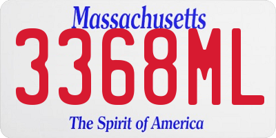 MA license plate 3368ML