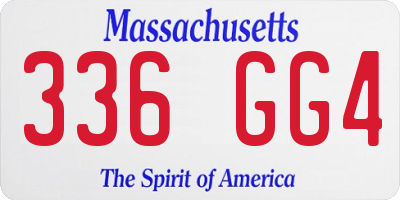 MA license plate 336GG4