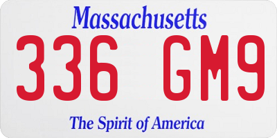 MA license plate 336GM9