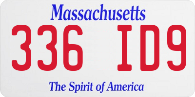 MA license plate 336ID9