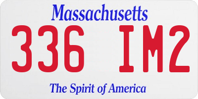 MA license plate 336IM2