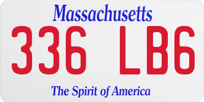 MA license plate 336LB6