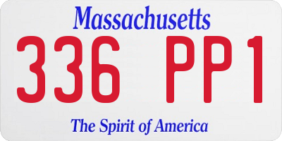 MA license plate 336PP1