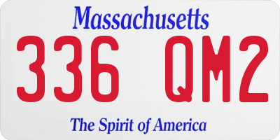 MA license plate 336QM2