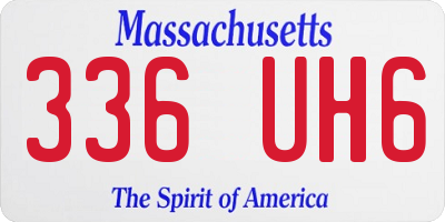 MA license plate 336UH6