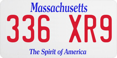 MA license plate 336XR9