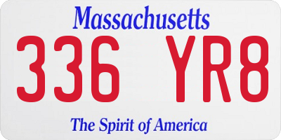 MA license plate 336YR8