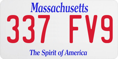 MA license plate 337FV9
