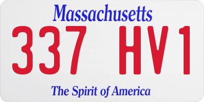 MA license plate 337HV1