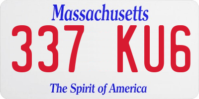 MA license plate 337KU6