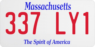 MA license plate 337LY1