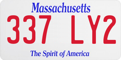 MA license plate 337LY2