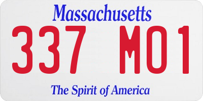 MA license plate 337MO1