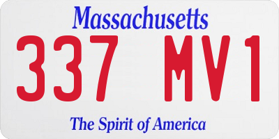 MA license plate 337MV1