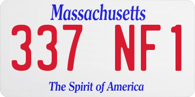MA license plate 337NF1