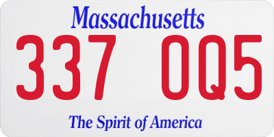 MA license plate 337OQ5