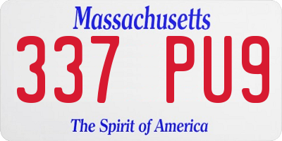 MA license plate 337PU9