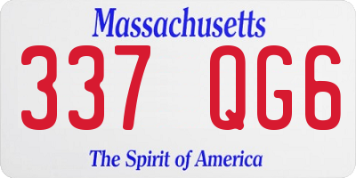 MA license plate 337QG6