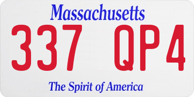 MA license plate 337QP4