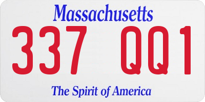MA license plate 337QQ1