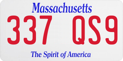 MA license plate 337QS9