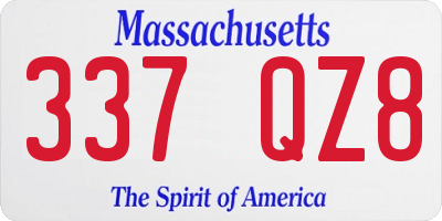 MA license plate 337QZ8