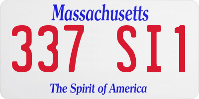 MA license plate 337SI1