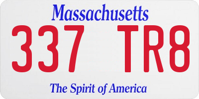 MA license plate 337TR8