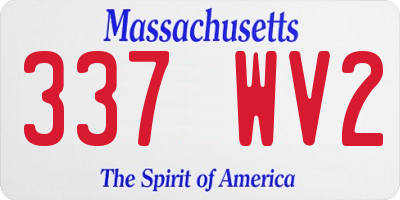 MA license plate 337WV2