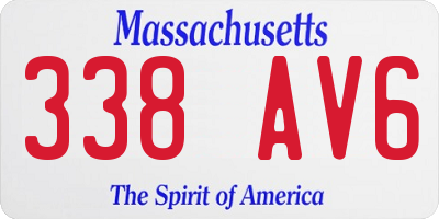 MA license plate 338AV6