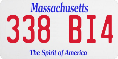 MA license plate 338BI4