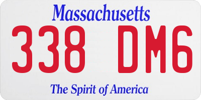 MA license plate 338DM6