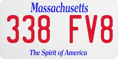 MA license plate 338FV8