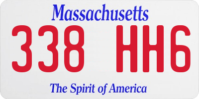 MA license plate 338HH6