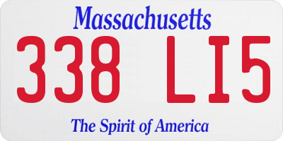 MA license plate 338LI5