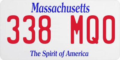 MA license plate 338MQ0