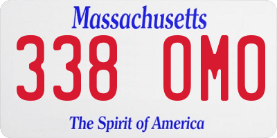 MA license plate 338OM0