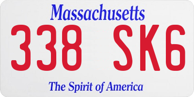 MA license plate 338SK6