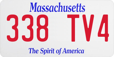 MA license plate 338TV4