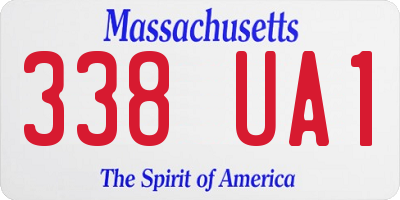 MA license plate 338UA1