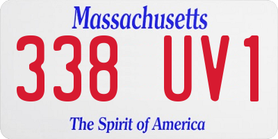 MA license plate 338UV1