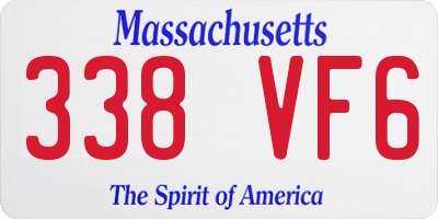 MA license plate 338VF6