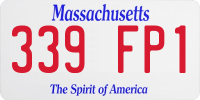 MA license plate 339FP1