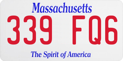 MA license plate 339FQ6