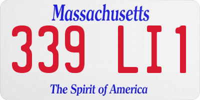 MA license plate 339LI1