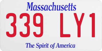 MA license plate 339LY1