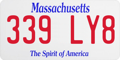 MA license plate 339LY8