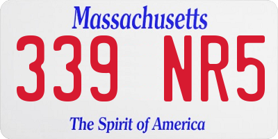 MA license plate 339NR5
